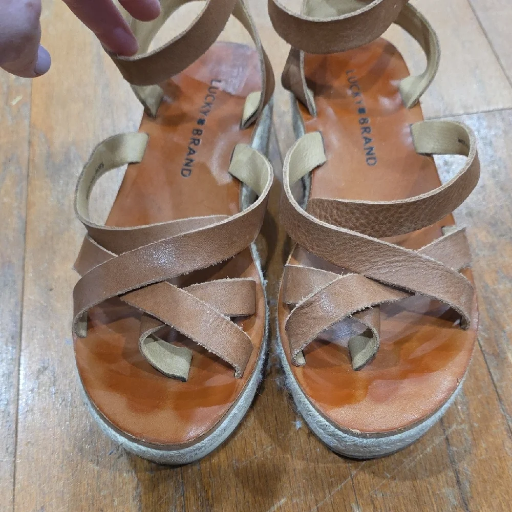 Lucky Brand Brown Wedge‎ Sandals